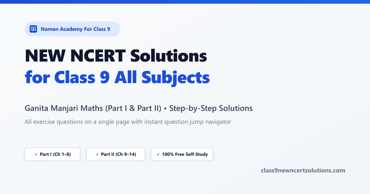 Chapter 6 (Perimeter & Area) Solutions – Ganita Manjari Class 9